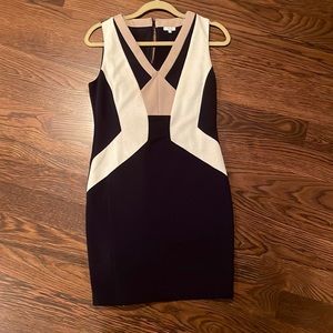 Elorie navy sheath dress